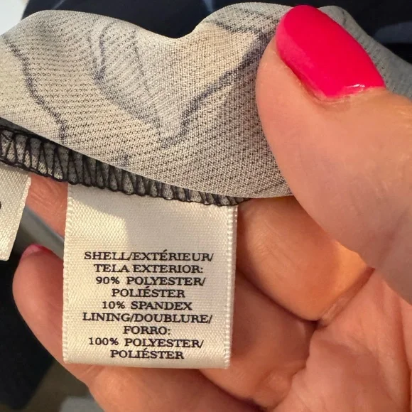 Ann Taylor Blue print Sleeveless Midi dress - Picture 4 of 7